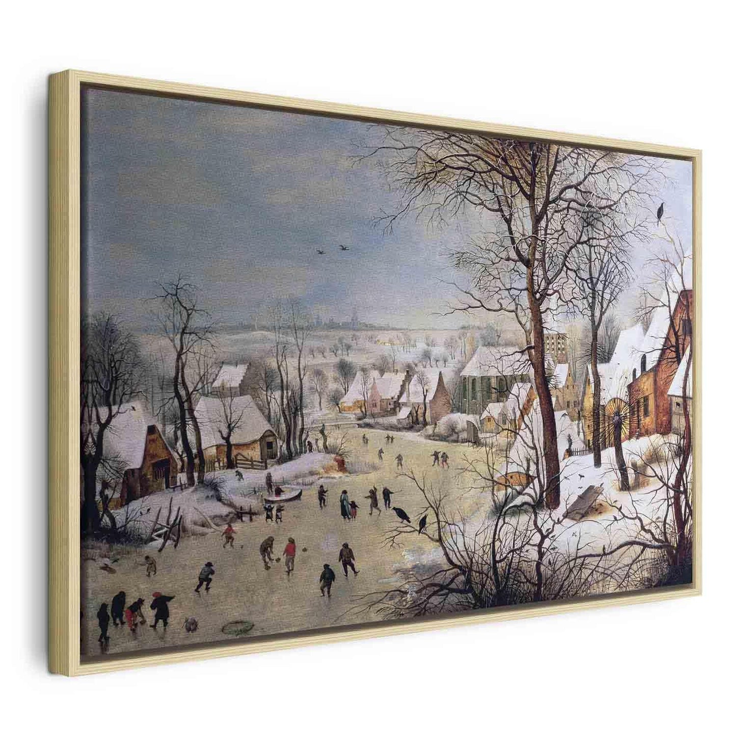 Leinwandbild - Winter Landscape with Birdtrap (Pieter Bruegel the Elder) Artgeist