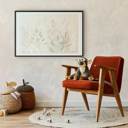 Poster - Pastel-Beige Meadow Artgeist