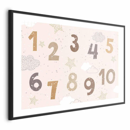 Poster - Numbers with Falling Snow