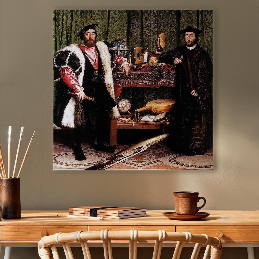 Leinwandbild - Hans Holbein the Younger – Ambassadors
