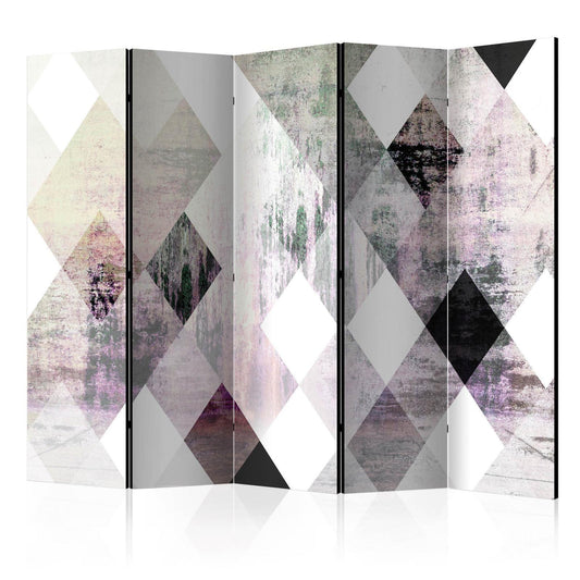 Paravent - Rhombic Chessboard (Pink) II Artgeist