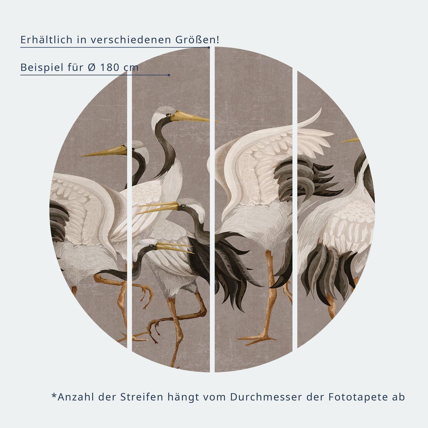 Runde Fototapete - Subtle exotic plants