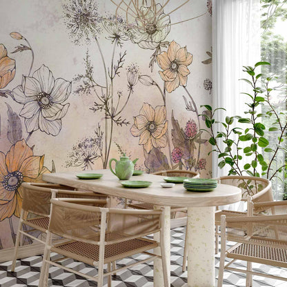 Fototapete - Day in the Meadow - First Variant