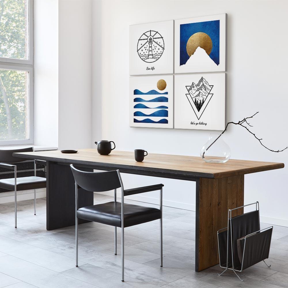 Leinwandbild - Sea or Mountains (4 Parts)