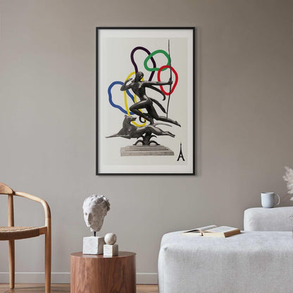 Poster - Collage Graphic - Woman Shooting a Bow