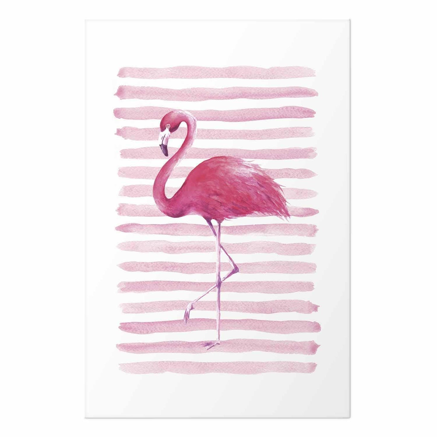 Poster - Flamingo and Stripes