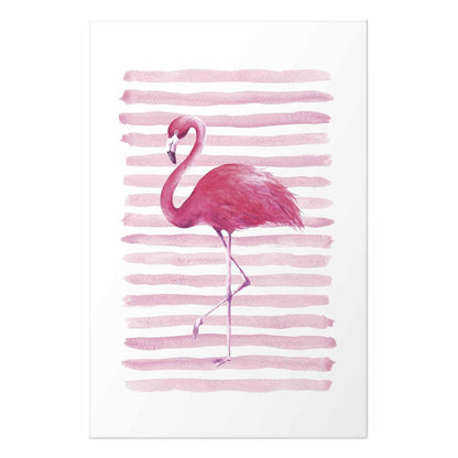 Poster - Flamingo and Stripes
