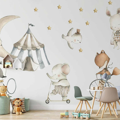 Fototapete - Animals for Children (Watercolour)