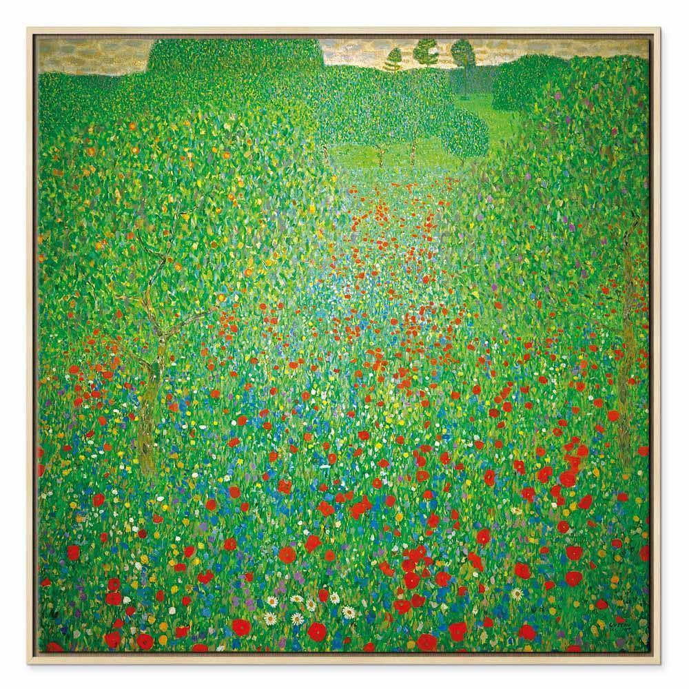 Leinwandbild - Gustav Klimt – Poppy Field