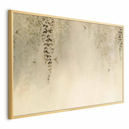 Poster - Beige Hummingbirds Artgeist