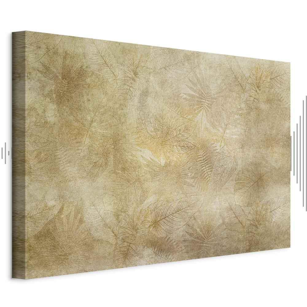 Leinwandbild - Vintage Leaves (1 Part) Wide