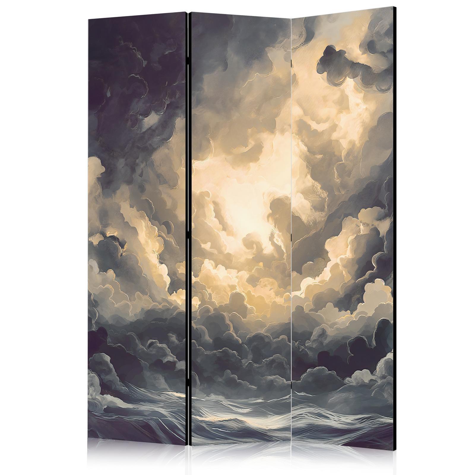 Paravent - Epic Play of Light: The Sun Battling for Dominance Over the Clouds Artgeist