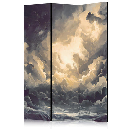 Paravent - Epic Play of Light: The Sun Battling for Dominance Over the Clouds Artgeist