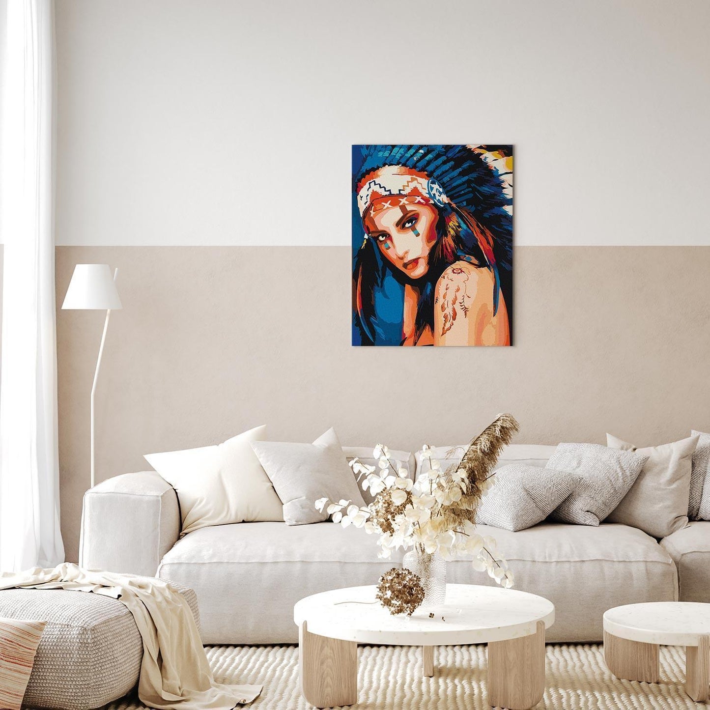 Malen nach Zahlen - Native American Girl