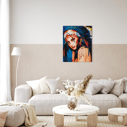 Malen nach Zahlen - Native American Girl