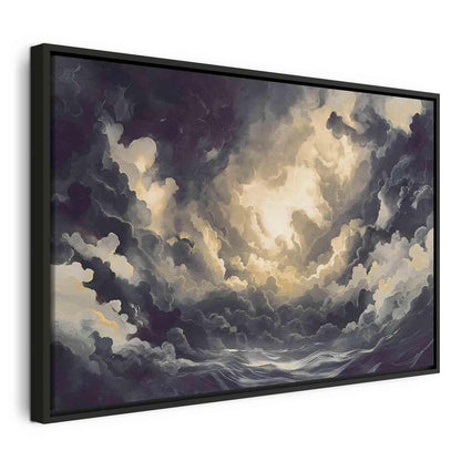 Leinwandbild - Epic Light Play: The Sun Battling for Dominance Over the Clouds Artgeist