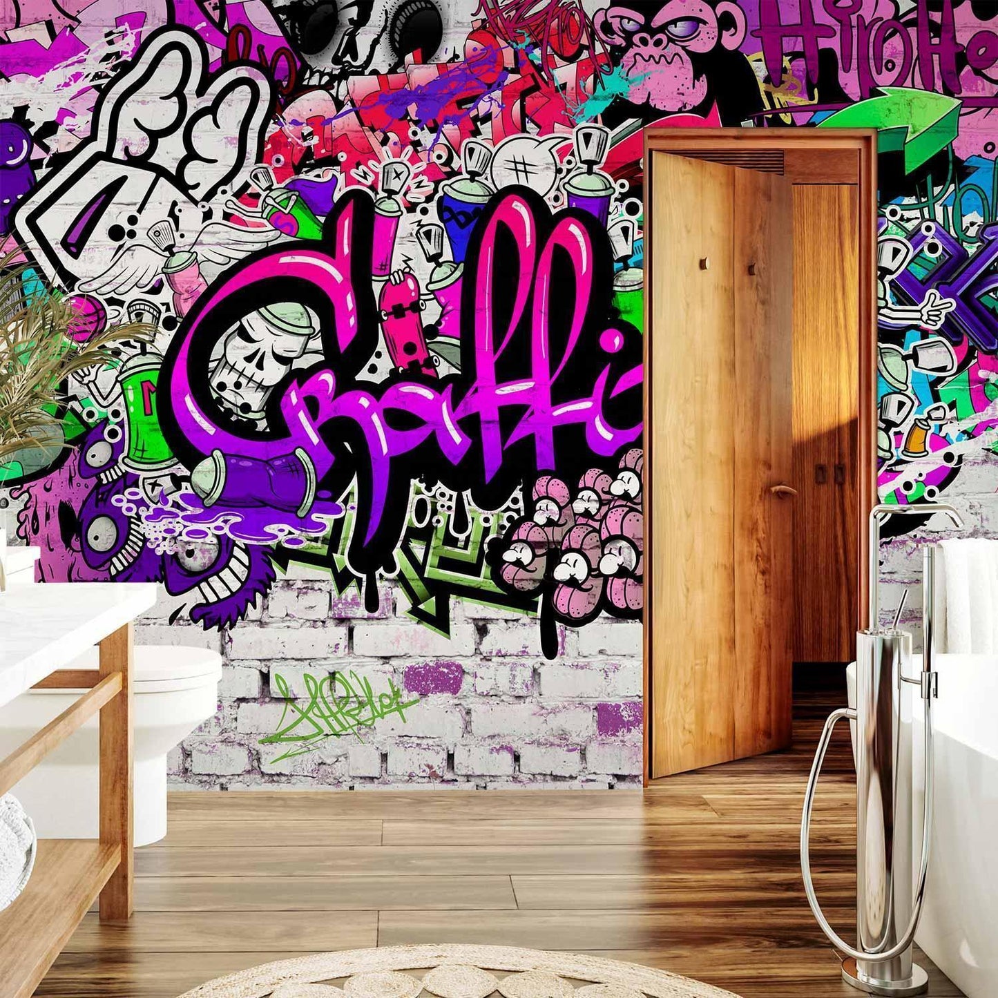 Fototapete - Purple Graffiti