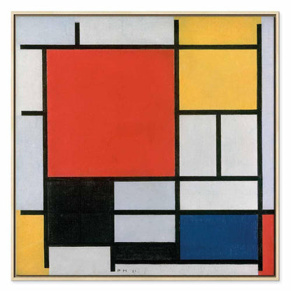 Leinwandbild - Piet Mondrian – Composition with red, yellow blue and black
