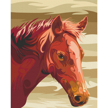 Malen nach Zahlen - Brown Horse