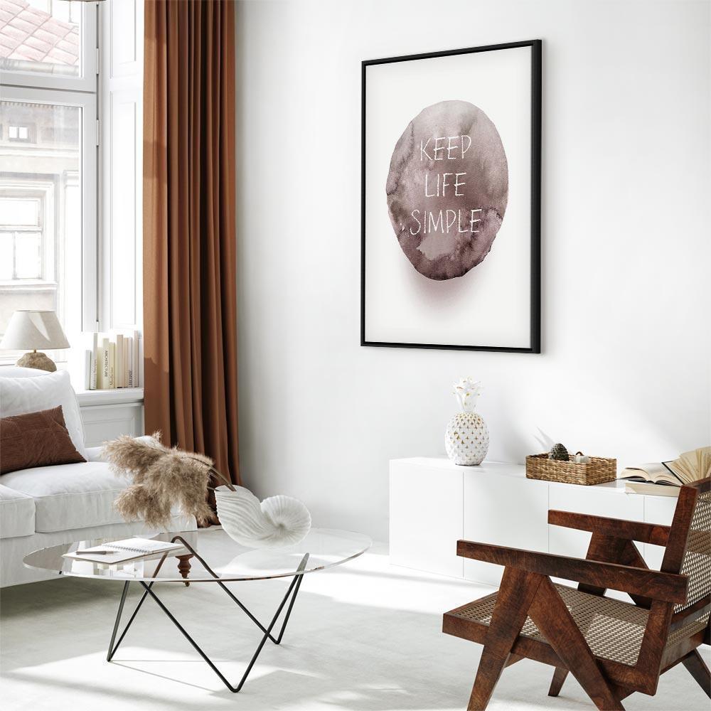 Leinwandbild - Keep Life Simple (1 Part) Vertical