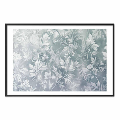 Poster - Worn Floral Patterns in Muted Turquoises