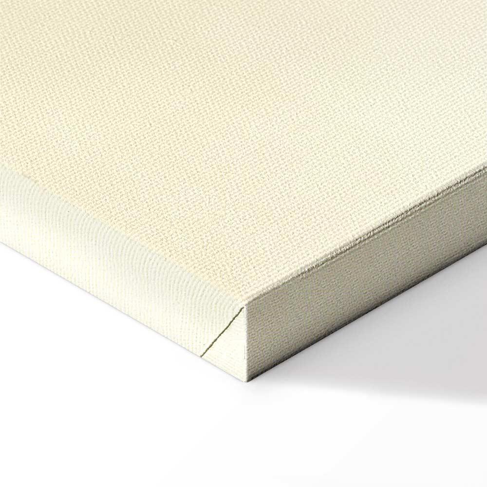 Leinwandbild - Bright Night - Moon Accompanied by Many Stars on a Light Background