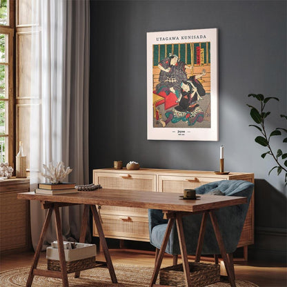 Leinwandbild - Woodcut (1 Part) Vertical