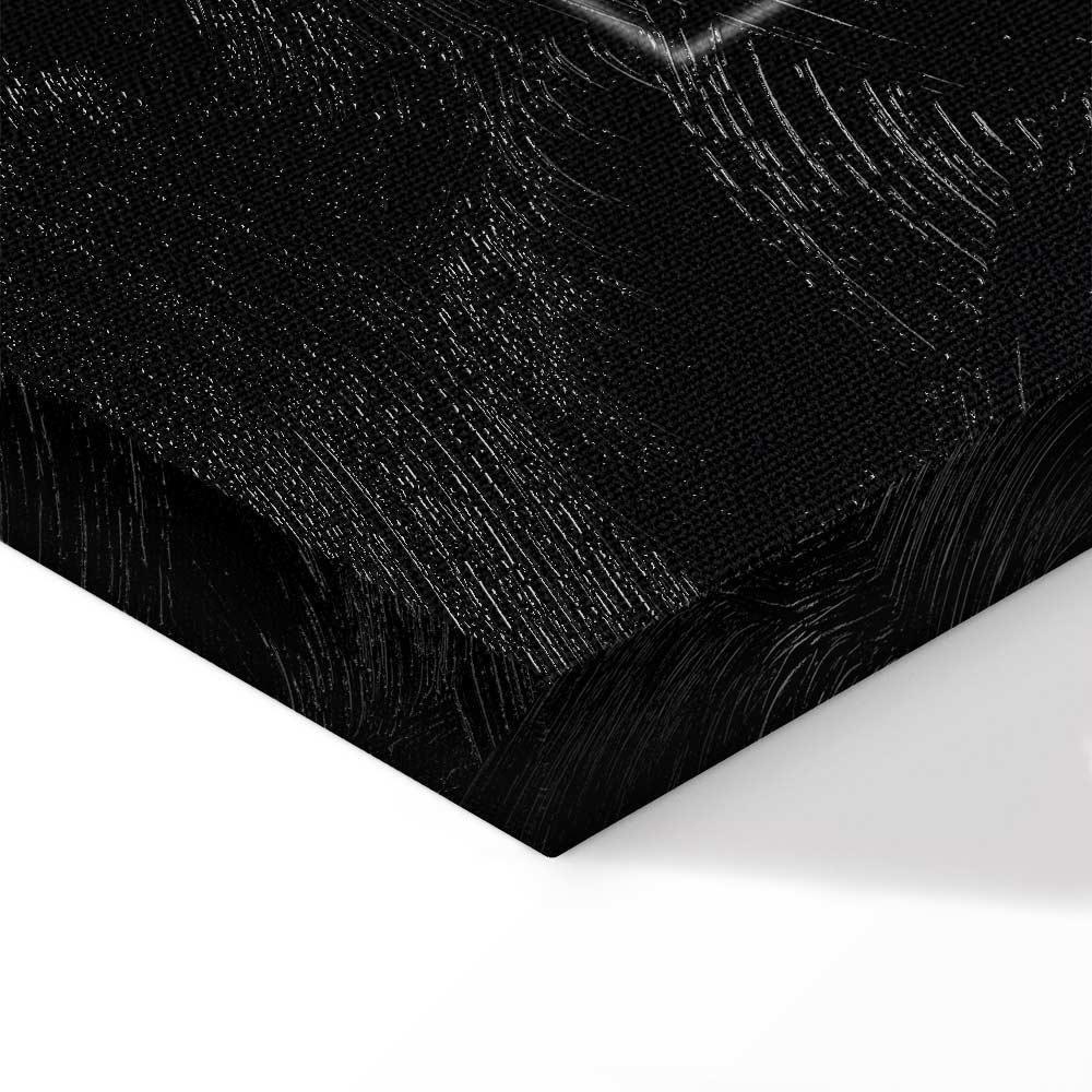 Leinwandbild - Key to Success (1-part) - Black and White English Inscriptions