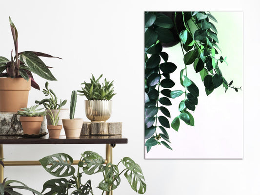 Vertical canvas art of Nature-inspired corals for stylish wall decoration.
