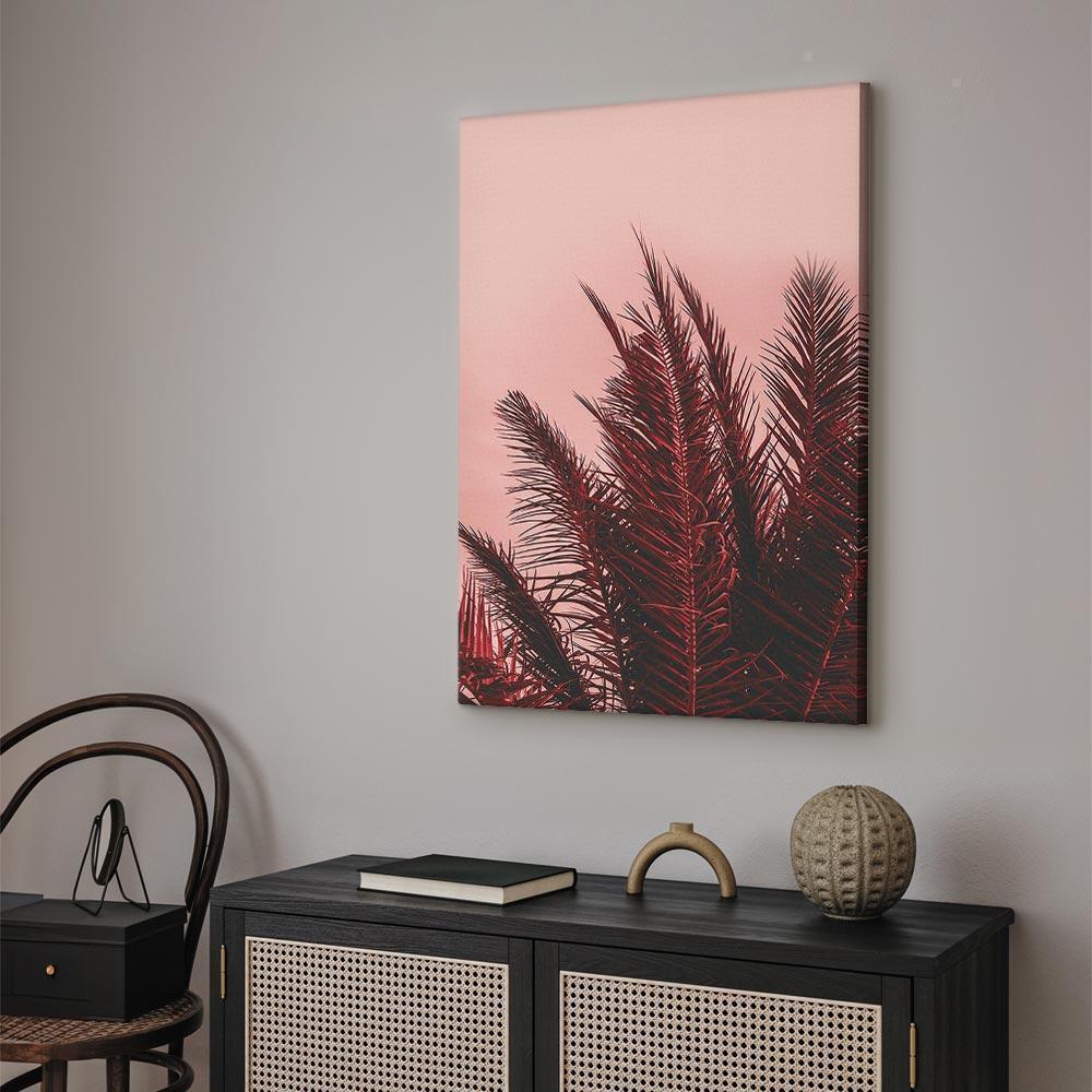 Leinwandbild - Palm Trees at Sunset (1 Part) Vertical