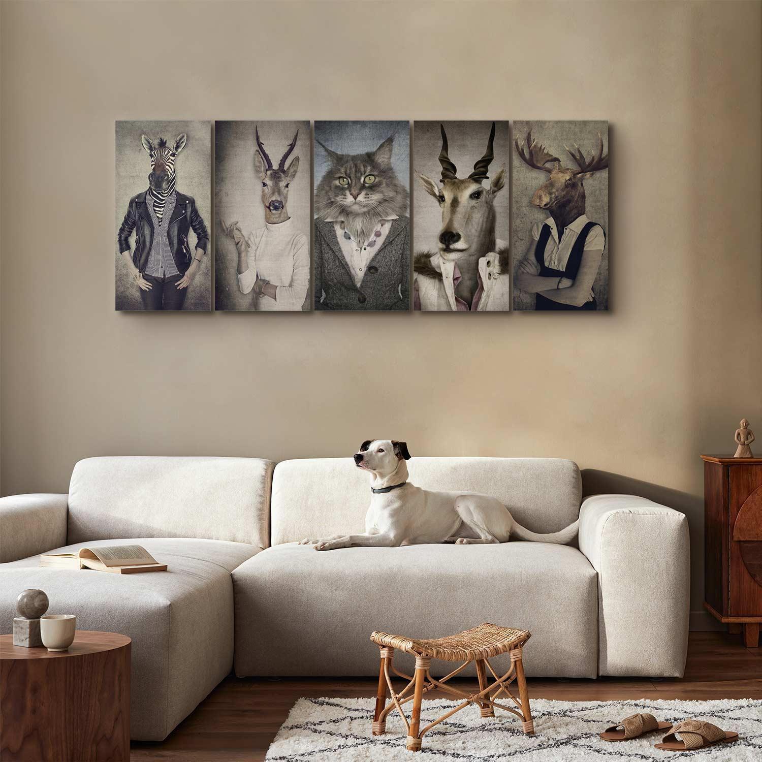 Leinwandbild - Animal Masks I Artgeist