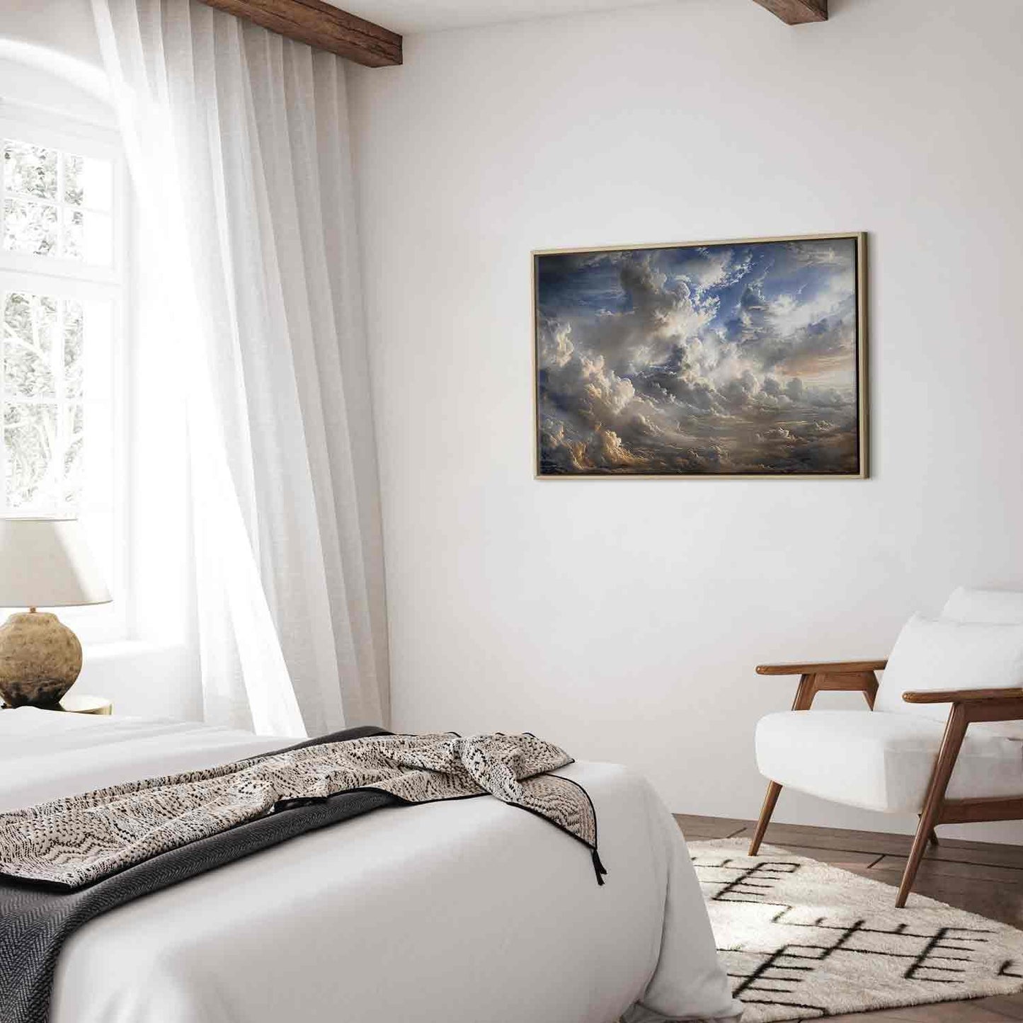 Leinwandbild - Golden Reflections on Clouds Foretelling Dusk