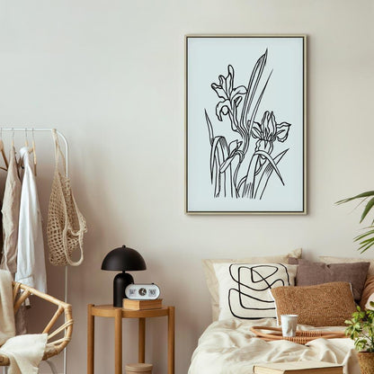 Leinwandbild - Love Irises (1 Part) Vertical