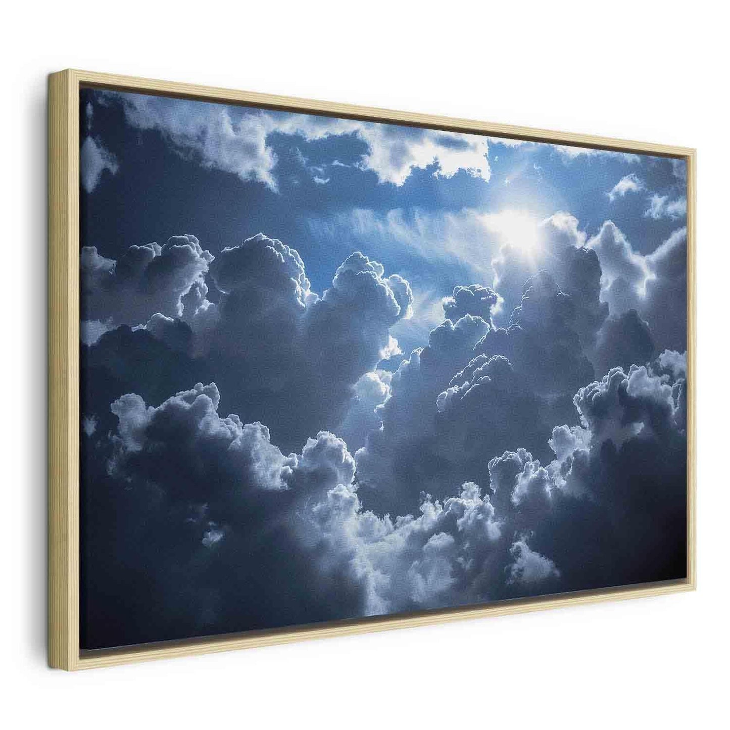 Leinwandbild - Animated Scenery: The Sun Battling with Clouds Artgeist