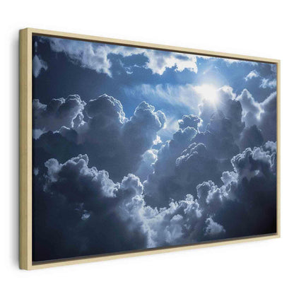 Leinwandbild - Animated Scenery: The Sun Battling with Clouds Artgeist