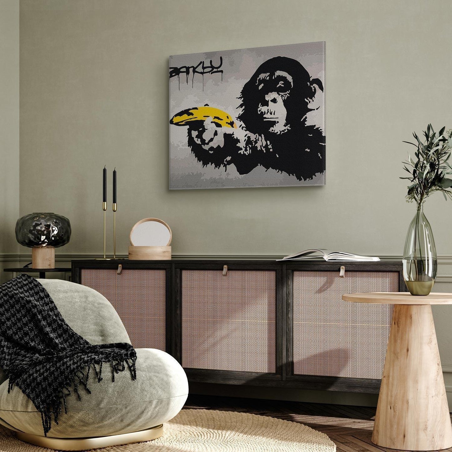 Malen nach Zahlen - Monkey (Banksy Street Art Graffiti)