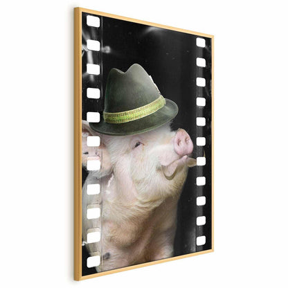 Poster - Pig with a Mustache Artgeist