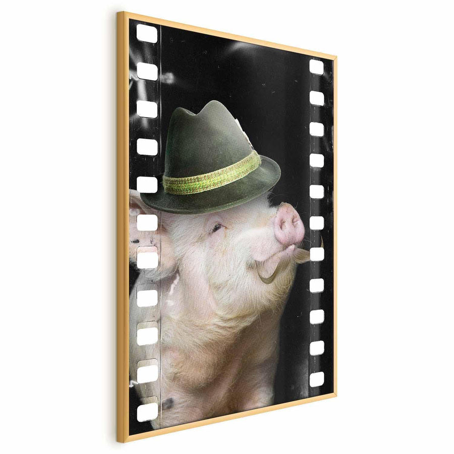 Poster - Pig with a Mustache Artgeist