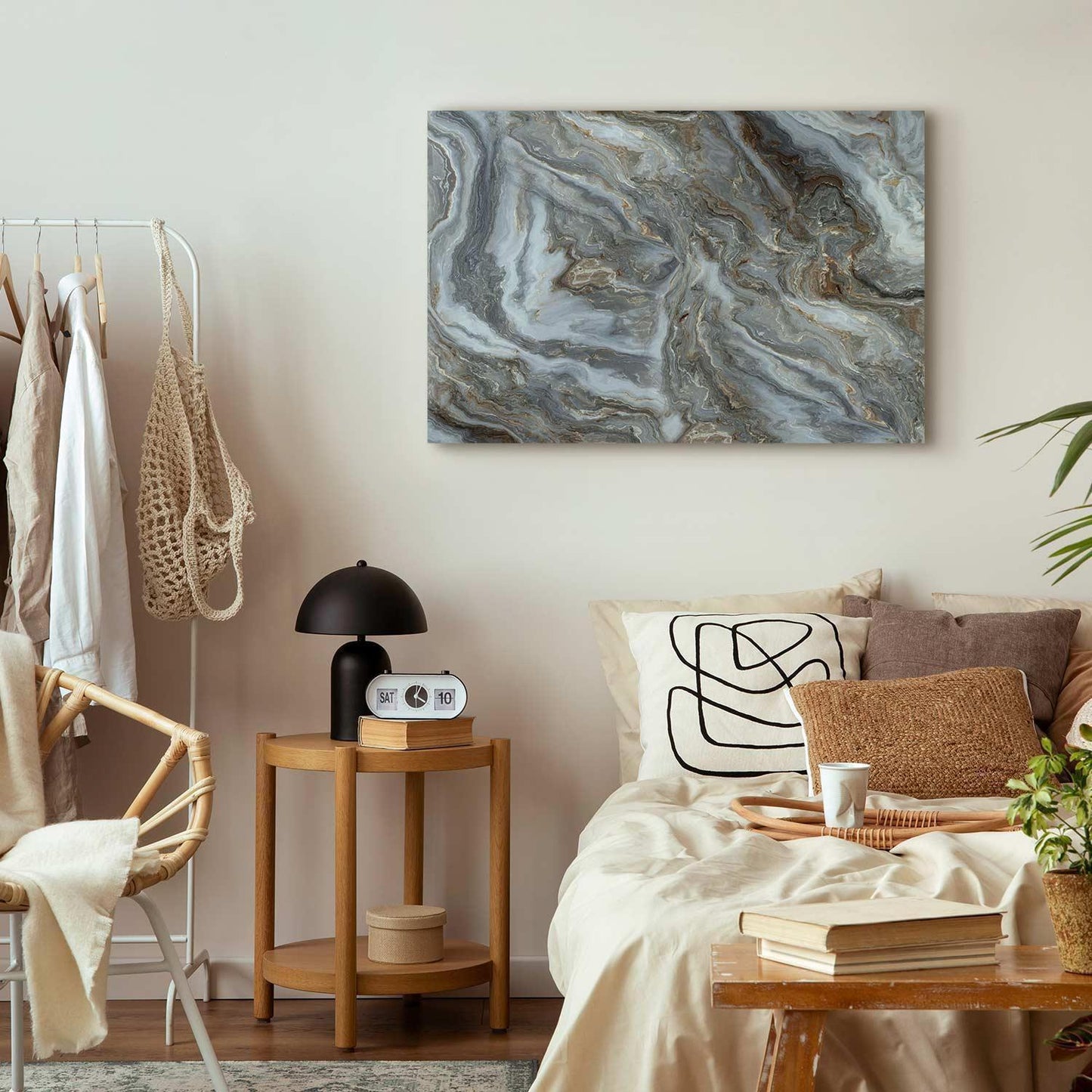 Leinwandbild - Stone abstractions – marble structures in neutral shades