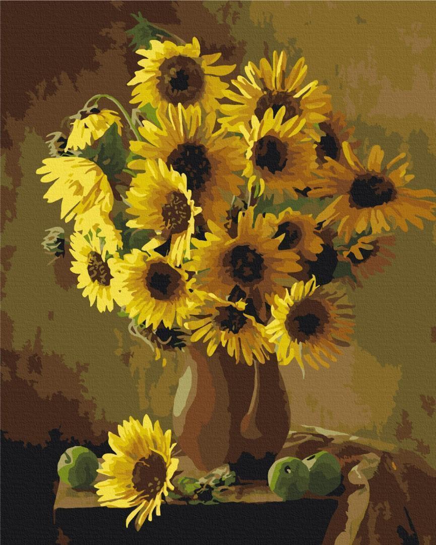 Malen nach Zahlen - Vase with sunflowers