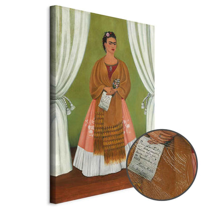 Leinwandbild - Frida Kahlo – Self-Portrait Dedicated to Leon Trotsky