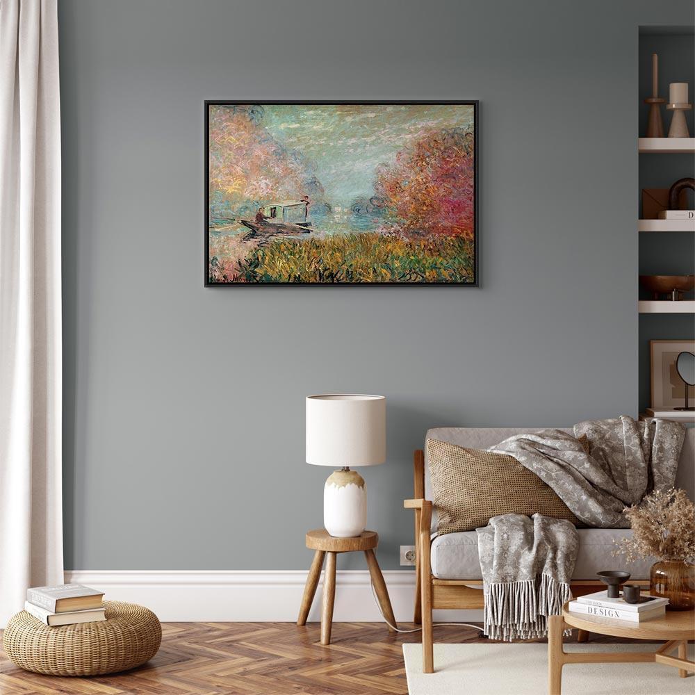 Leinwandbild - Claude Monet – Boat on the Seine