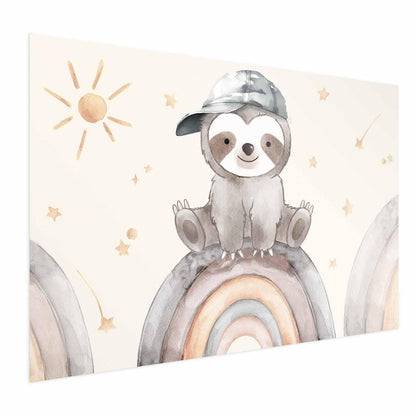 Poster - Little Animal Among Stars and Rainbows Artgeist