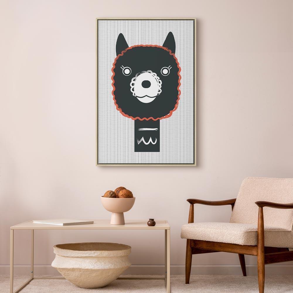 Leinwandbild - Decorative Alpaca (1 Part) Vertical