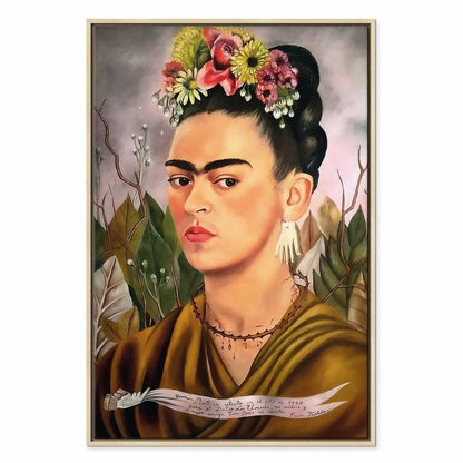 Leinwandbild - Frida Kahlo – Self-Portrait Dedicated to Dr Eloesser