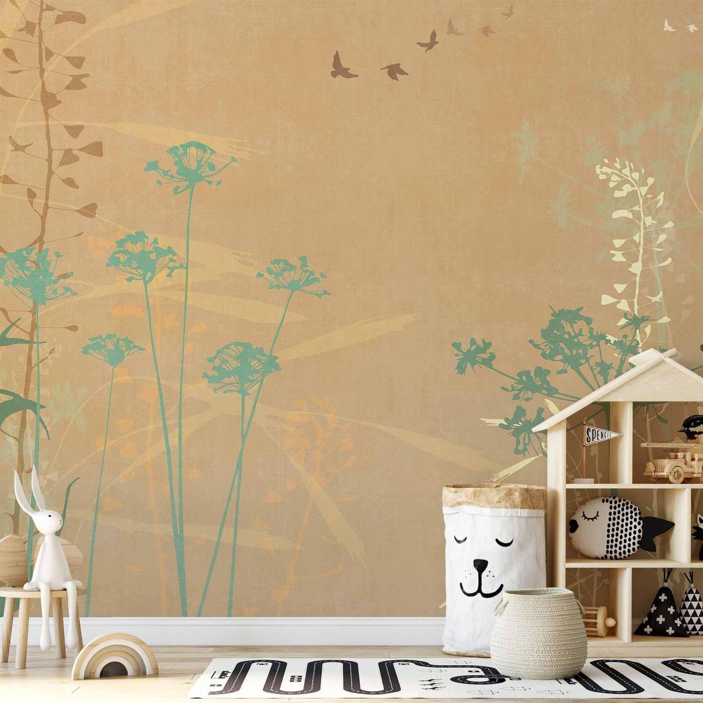 Fototapete - Bird in the Meadow