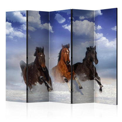 Paravent - Horses in the Snow II Artgeist