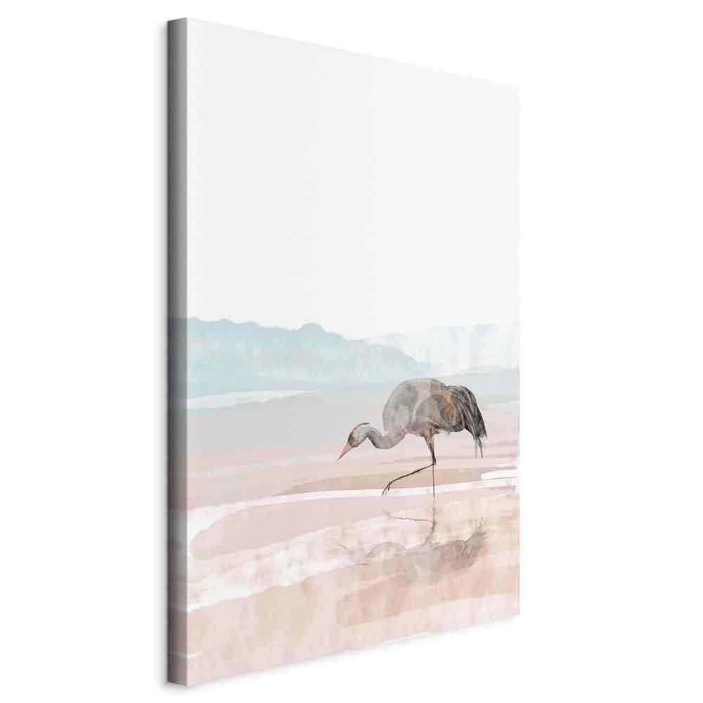 Leinwandbild - Crane in the Morning (1 Part) Vertical