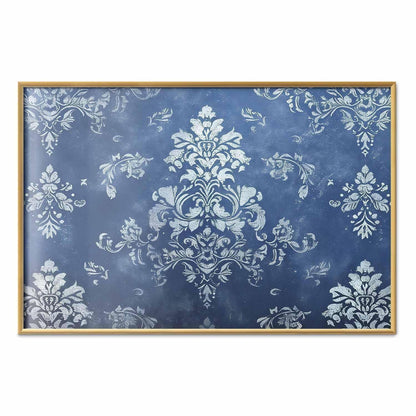 Poster - Retro Ornament in Worn Blues