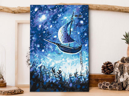 Malen nach Zahlen - Flying Ship
